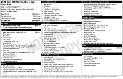 2022 RAM 1500 Limited Crew Cab 4x4 5'7" Box