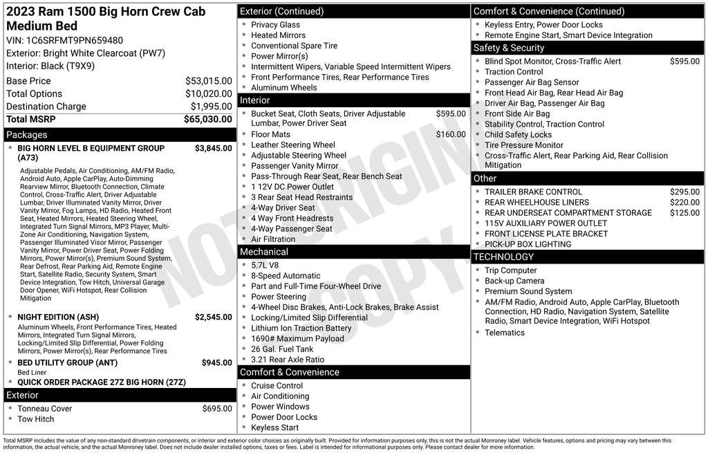 2023 RAM 1500 Big Horn