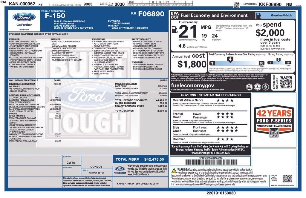2019 Ford F-150 XL
