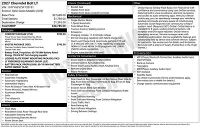 2027 Chevrolet Bolt LT