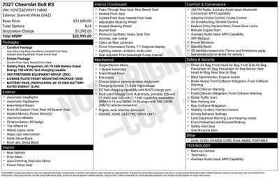 2027 Chevrolet Bolt RS