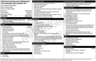 2026 Chevrolet Silverado 2500 HD WT