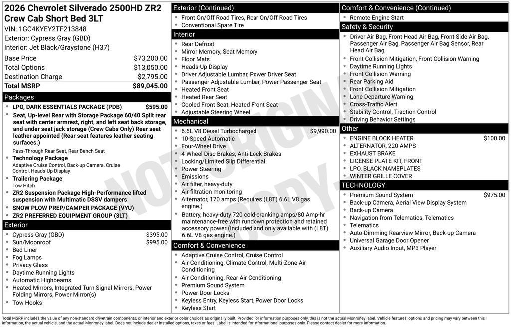 2026 Chevrolet Silverado 2500 HD ZR2