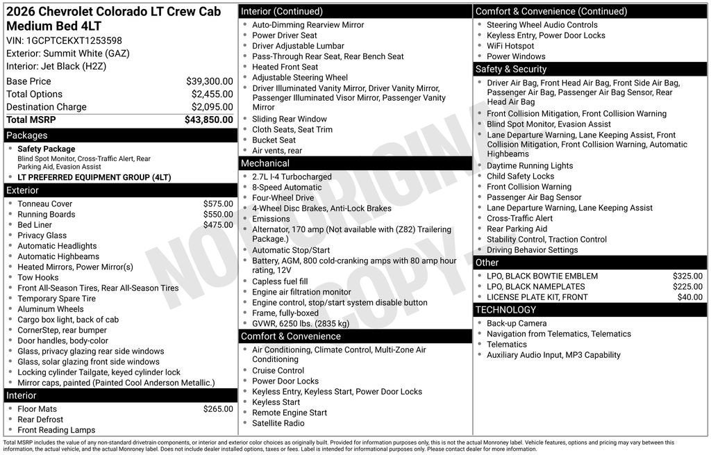 2026 Chevrolet Colorado LT