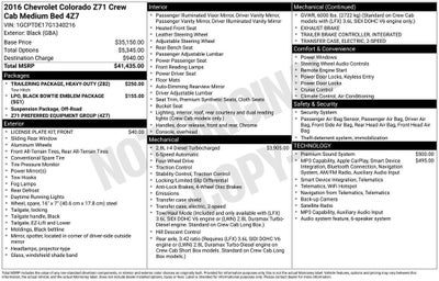 2016 Chevrolet Colorado 4WD Z71