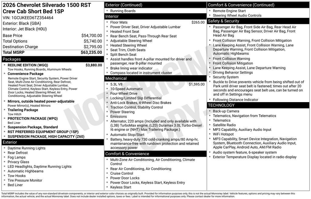 2026 Chevrolet Silverado 1500 RST
