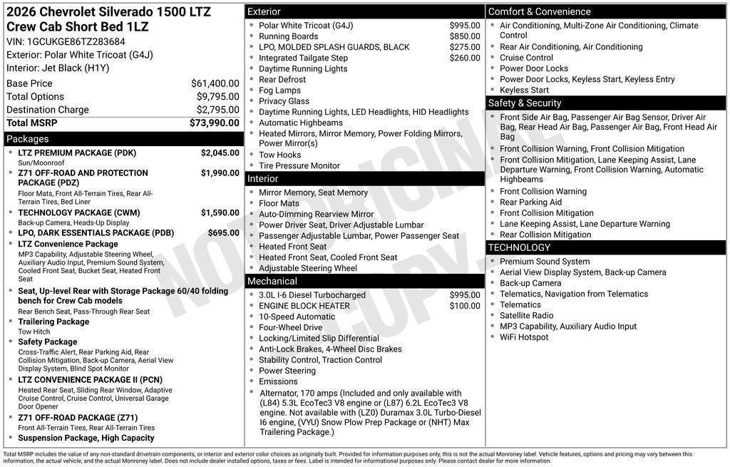 2026 Chevrolet Silverado 1500 LTZ