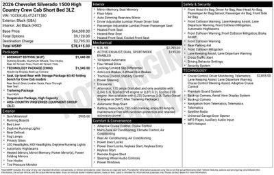 2026 Chevrolet Silverado 1500 High Country