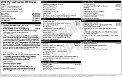 2026 Chevrolet Express Cargo WT