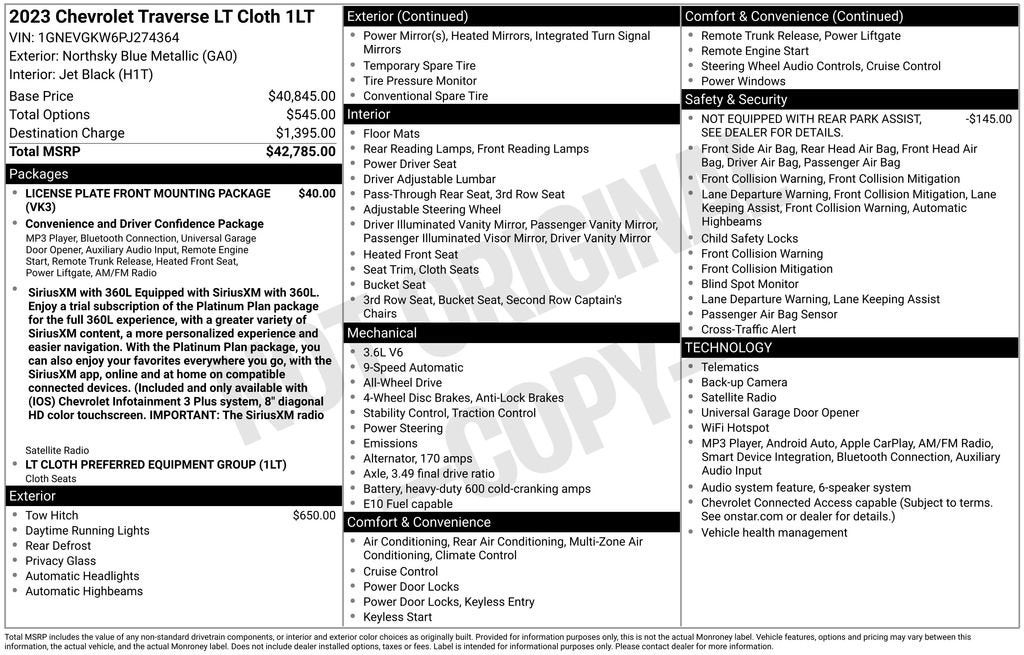 2023 Chevrolet Traverse LT Cloth
