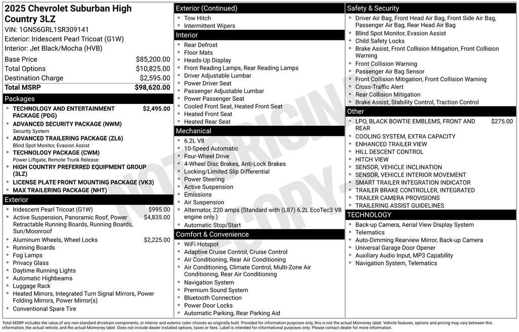 2025 Chevrolet Suburban High Country