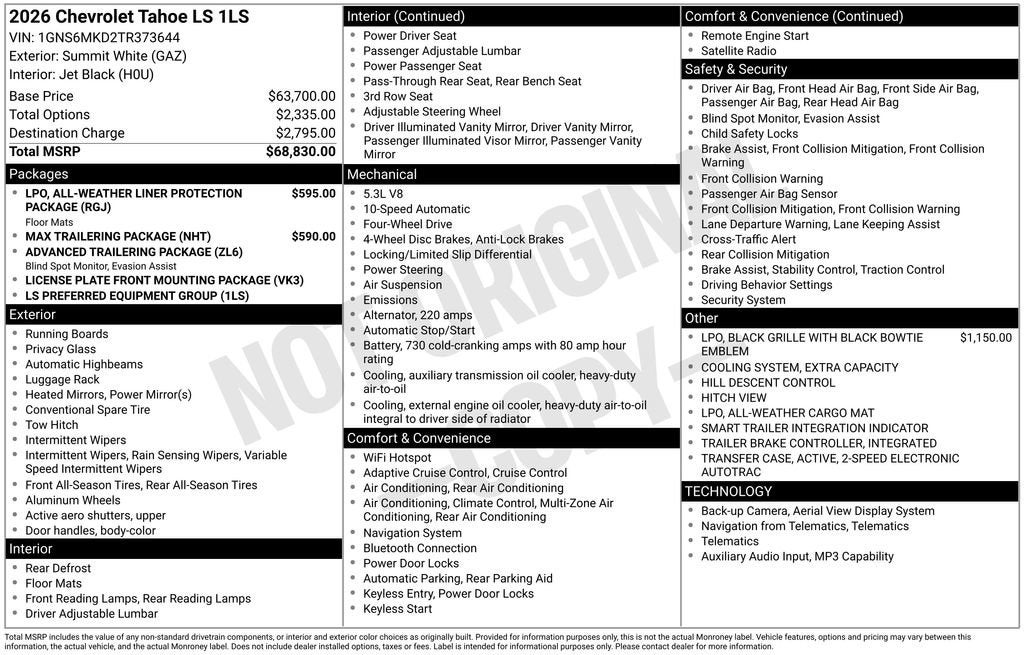 2026 Chevrolet Tahoe LS