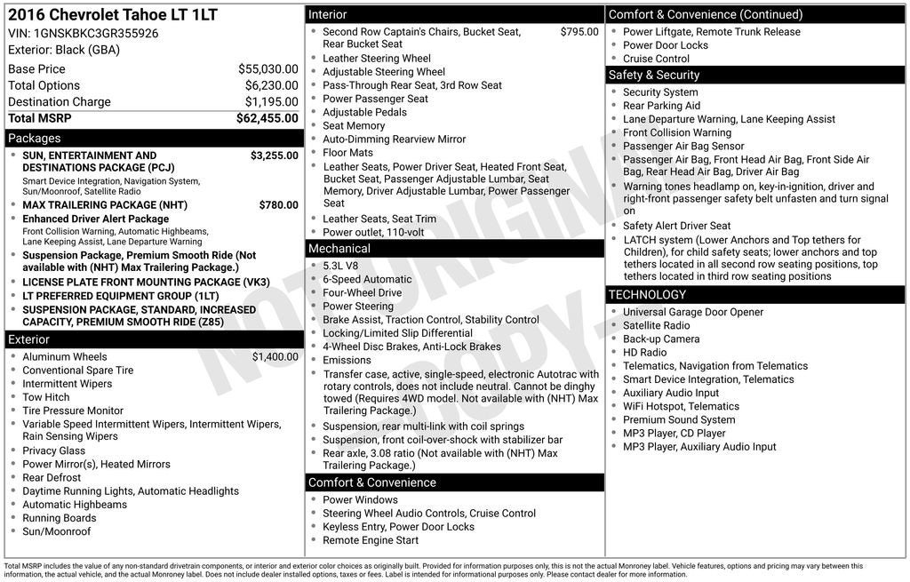2016 Chevrolet Tahoe LT