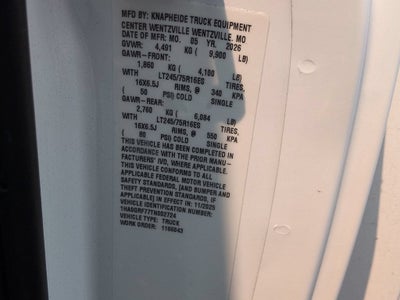 2026 Chevrolet Express Cutaway 3500 1WT
