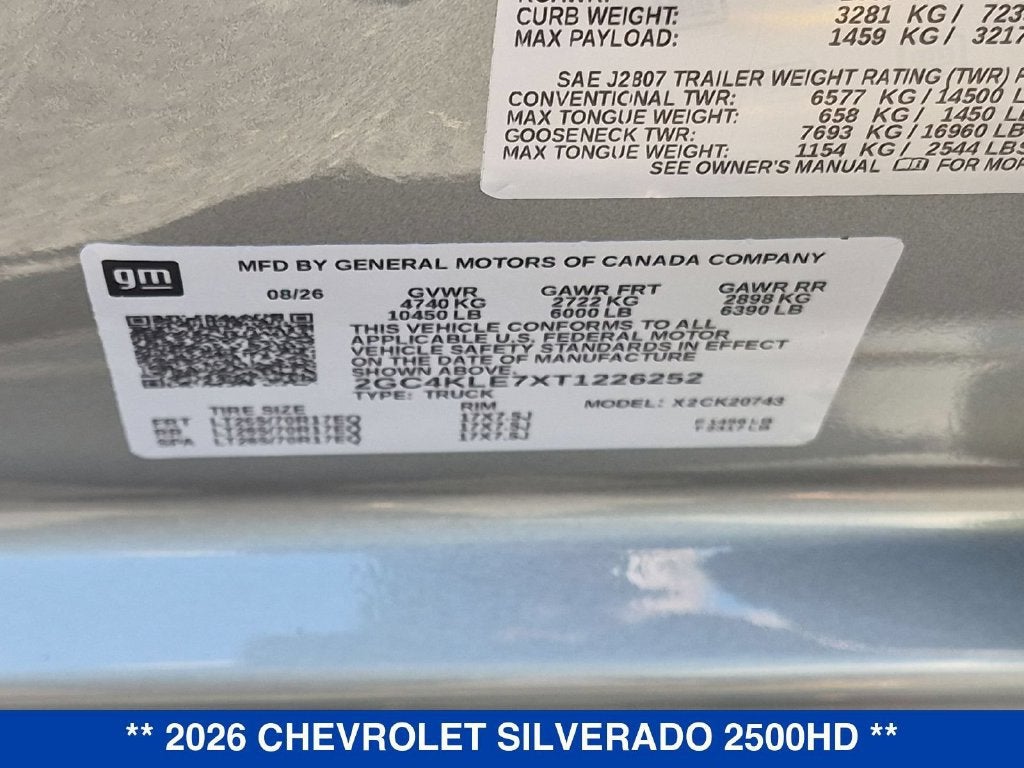 2026 Chevrolet Silverado 2500 HD WT