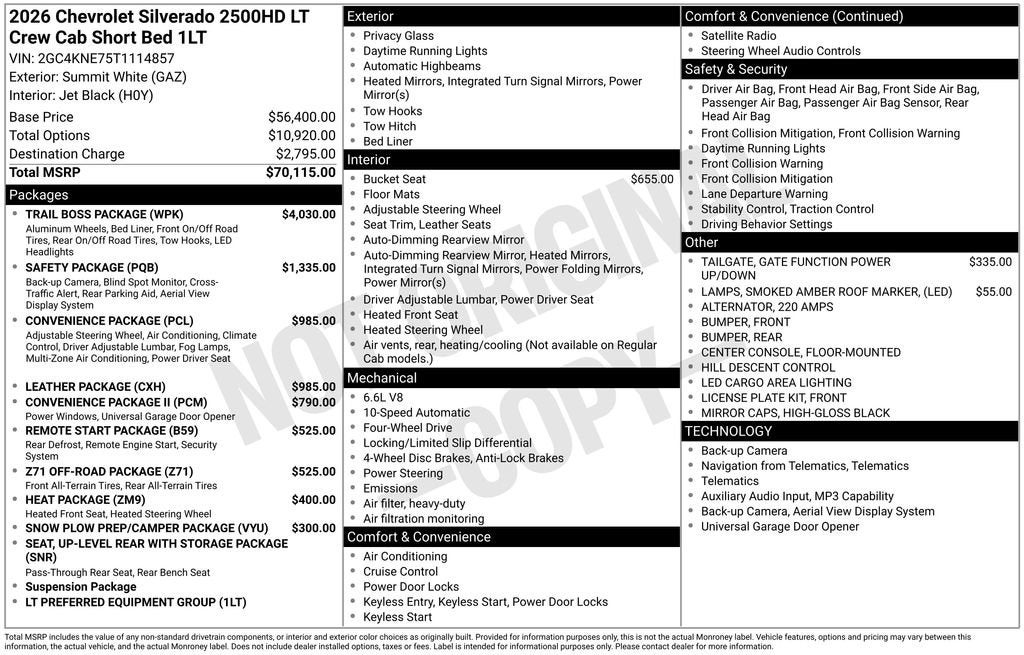 2026 Chevrolet Silverado 2500 HD LT