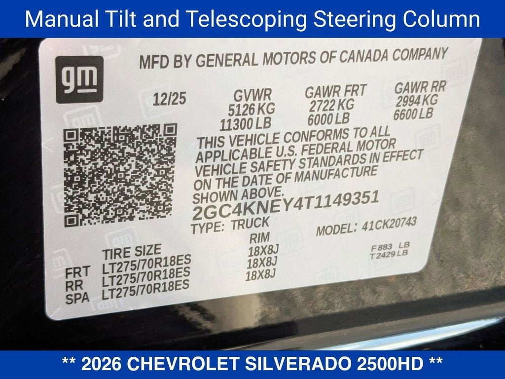 2026 Chevrolet Silverado 2500 HD LT