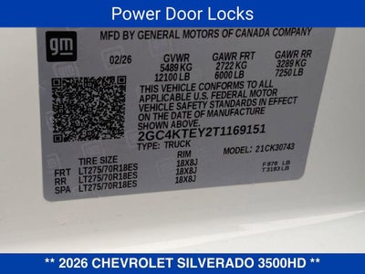 2026 Chevrolet Silverado 3500 HD LT