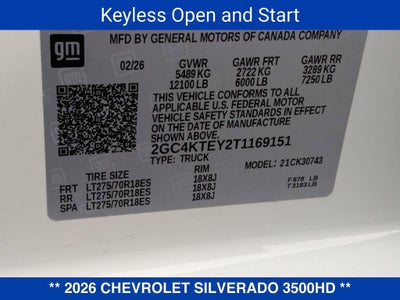2026 Chevrolet Silverado 3500 HD LT