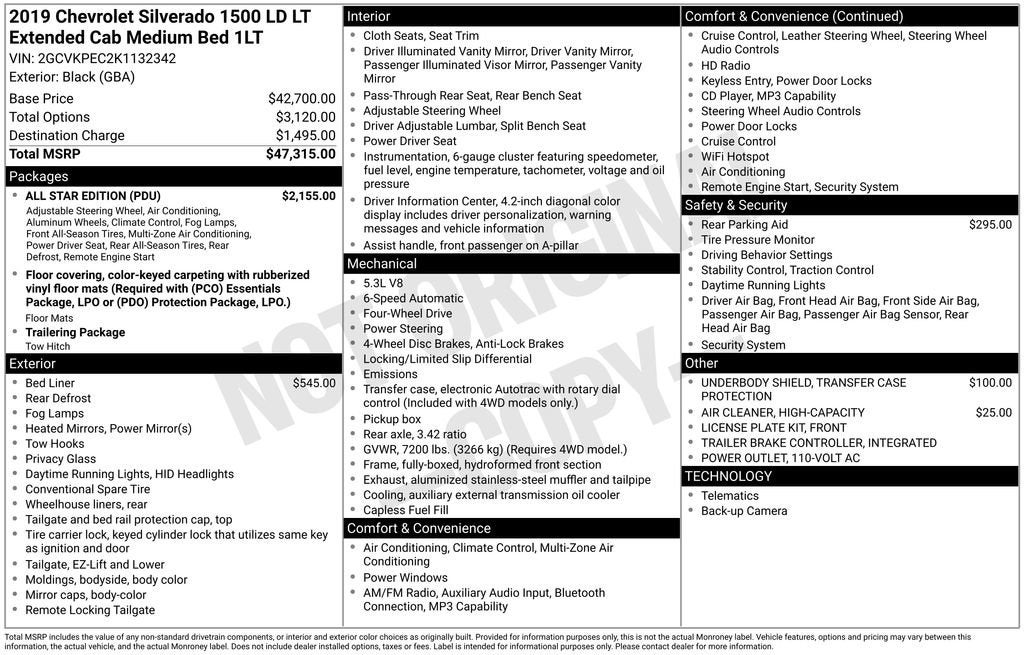 2019 Chevrolet Silverado LD LT