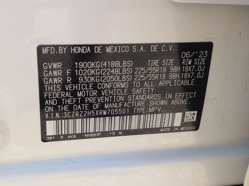 2024 Honda HR-V AWD Sport w/o BSI