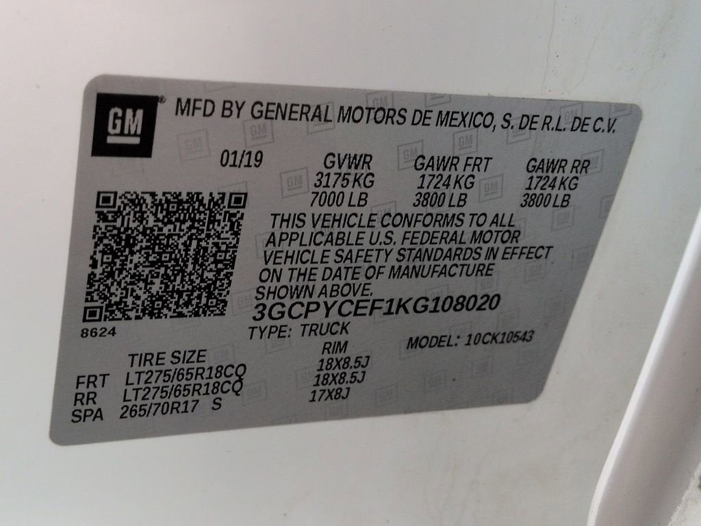 2019 Chevrolet Silverado 1500 Custom Trail Boss