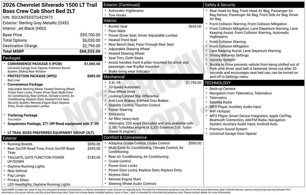 2026 Chevrolet Silverado 1500 LT Trail Boss