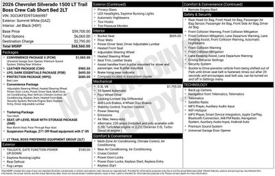 2026 Chevrolet Silverado 1500 LT Trail Boss