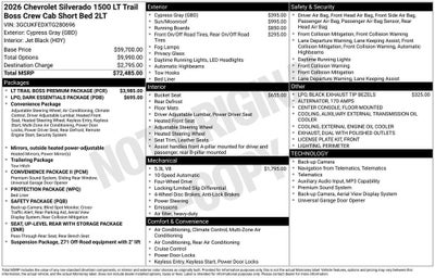 2026 Chevrolet Silverado 1500 LT Trail Boss