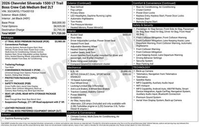 2026 Chevrolet Silverado 1500 LT Trail Boss