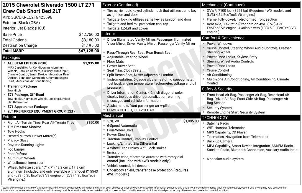 2015 Chevrolet Silverado 1500 LT