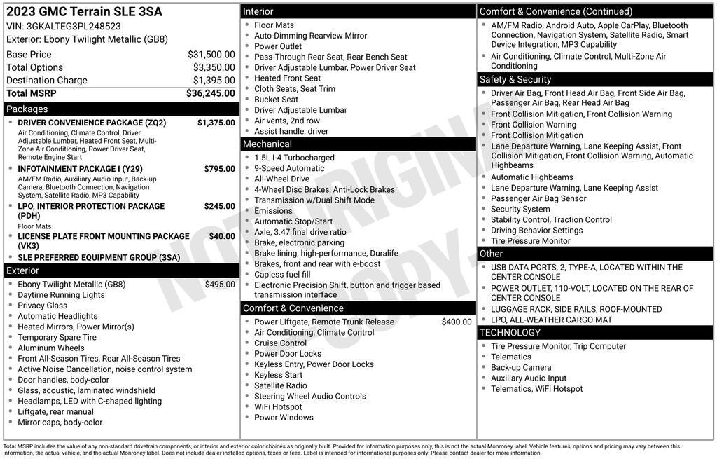 2023 GMC Terrain SLE