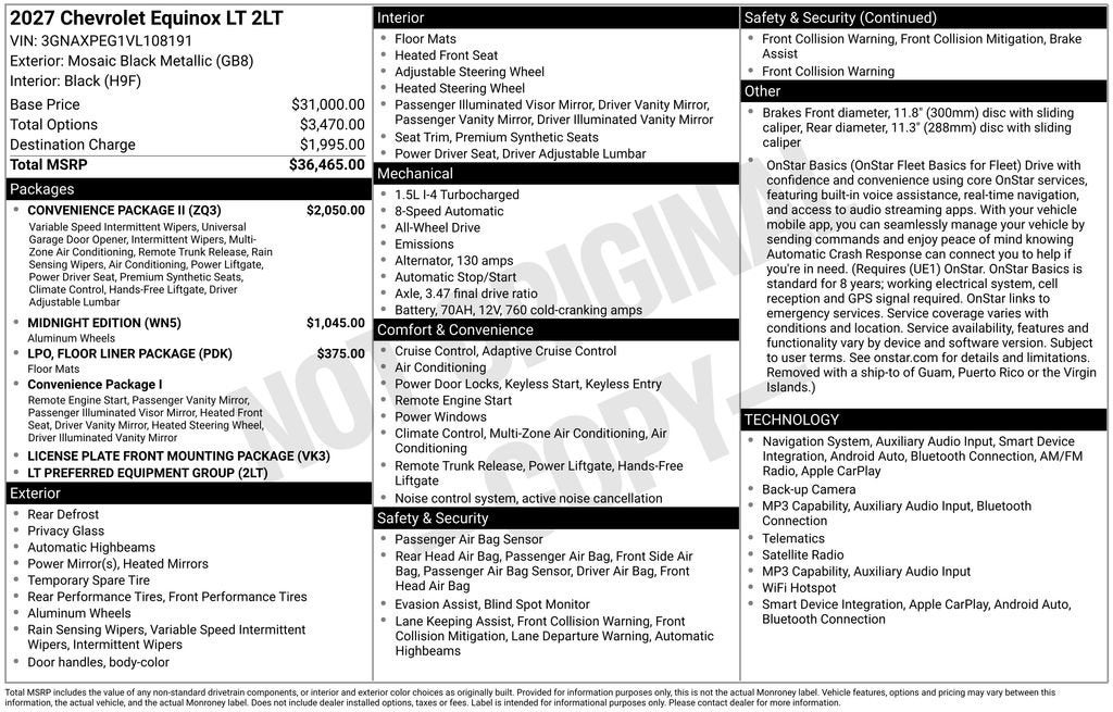 2027 Chevrolet Equinox LT