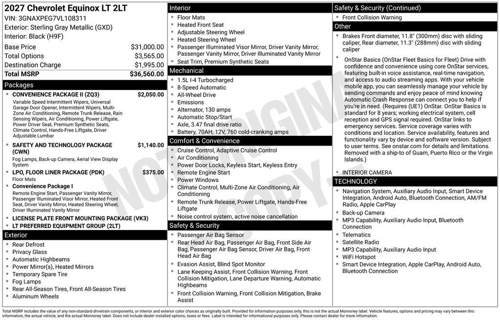 2027 Chevrolet Equinox LT