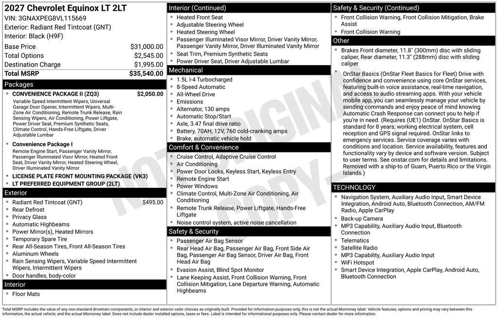 2027 Chevrolet Equinox LT