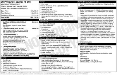 2027 Chevrolet Equinox RS