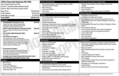 2026 Chevrolet Equinox RS