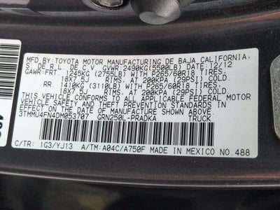 2013 Toyota Tacoma Base V6