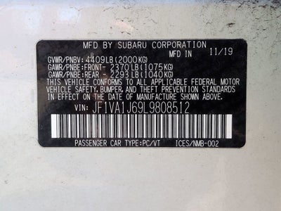 2020 Subaru WRX Limited