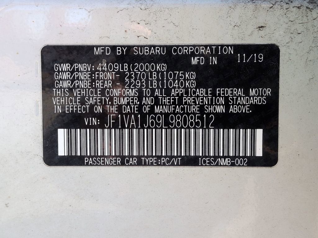 2020 Subaru WRX Limited