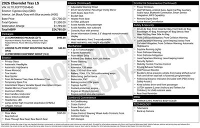 2026 Chevrolet Trax LS