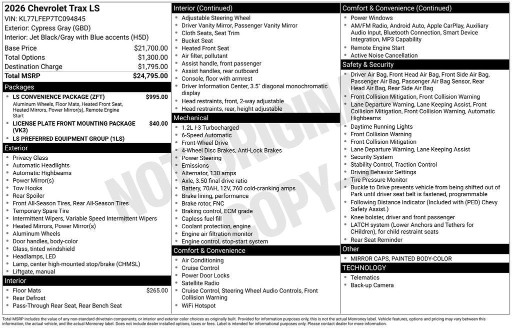 2026 Chevrolet Trax LS