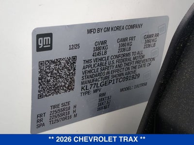2026 Chevrolet Trax 1RS