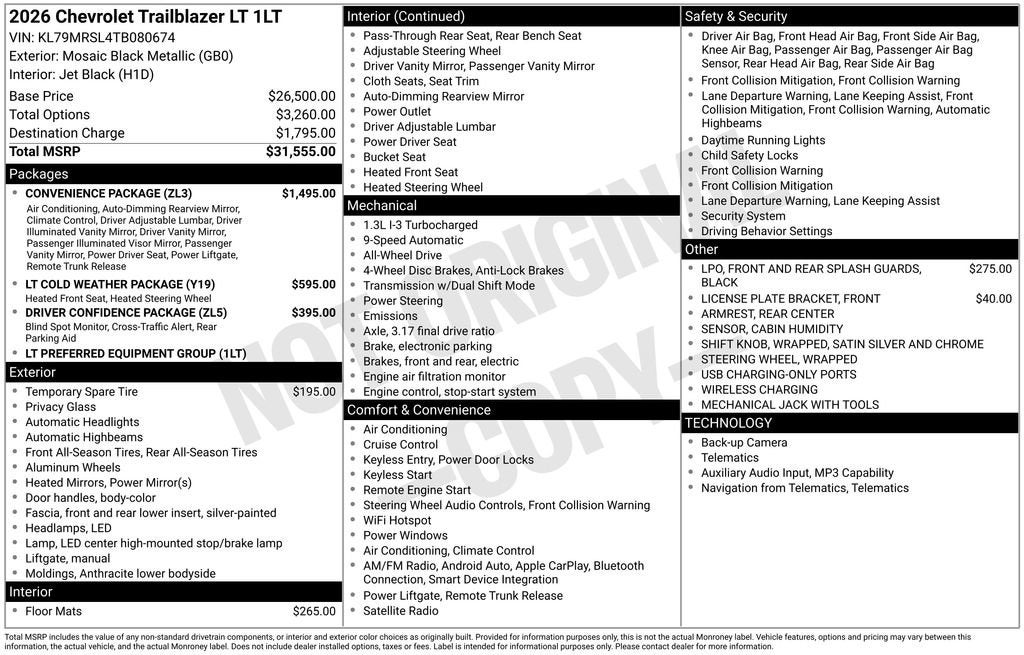 2026 Chevrolet Trailblazer LT