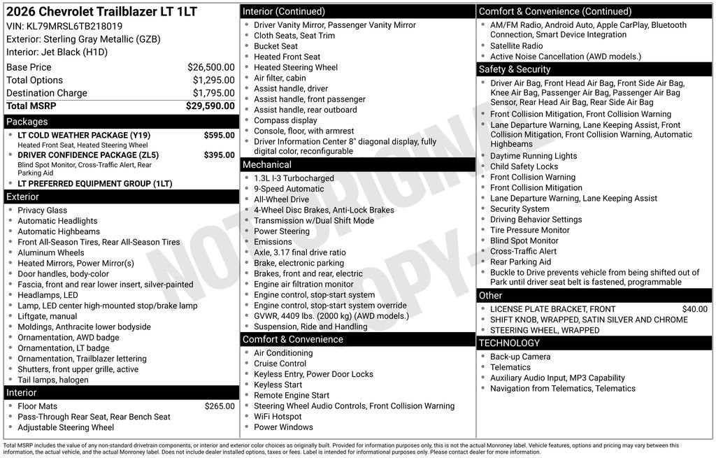 2026 Chevrolet Trailblazer LT