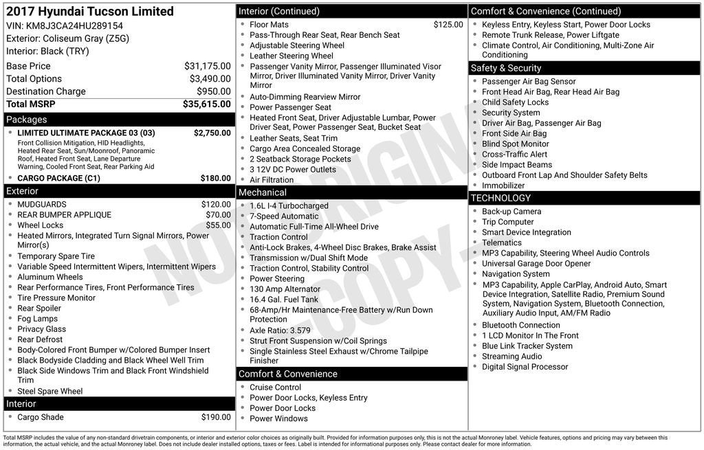 2017 Hyundai Tucson Limited