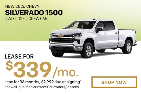New 2026 Chevrolet Silverado 1500 4WD LT (2FL) Crew Cab